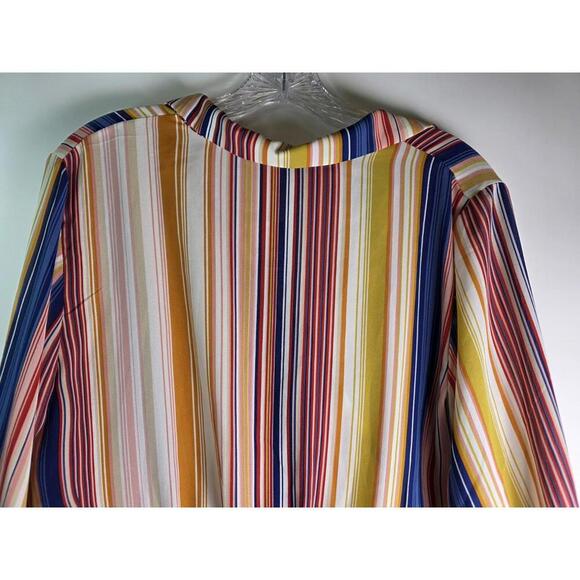 Cato Est. 1946 Top Womens Size L Multi Stripy Colors Casual Flowey Wear - Picture 9 of 9